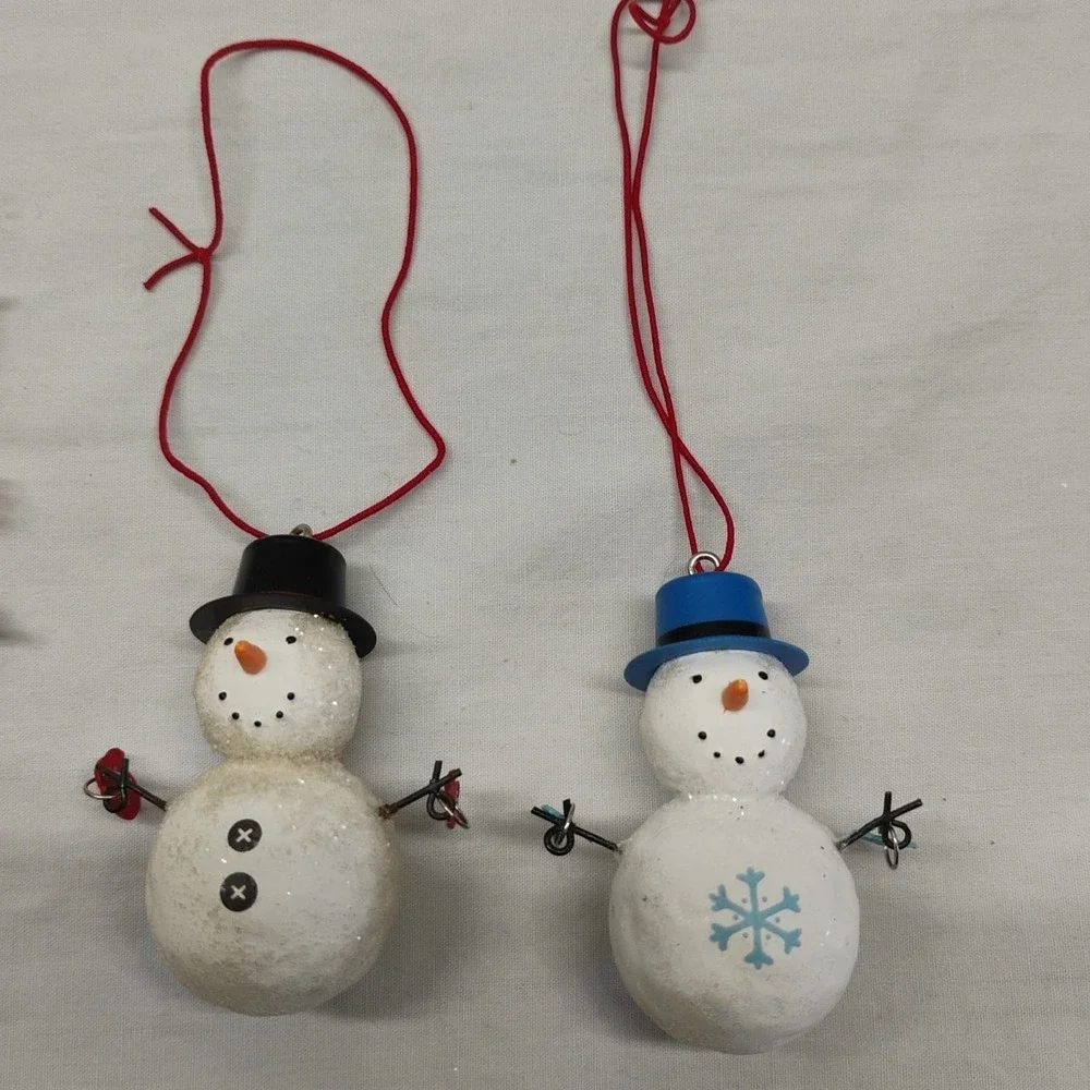 Hallmark Snowman Ornament 8pc Lot 2003-2005 Ornaments Christmas Tree Snowmen VTG